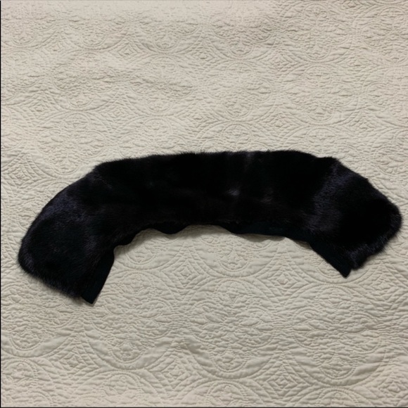 Genuine Black Fox Fur Collar | Real Fur Collars Made in Italy Real fur collar made in Italy